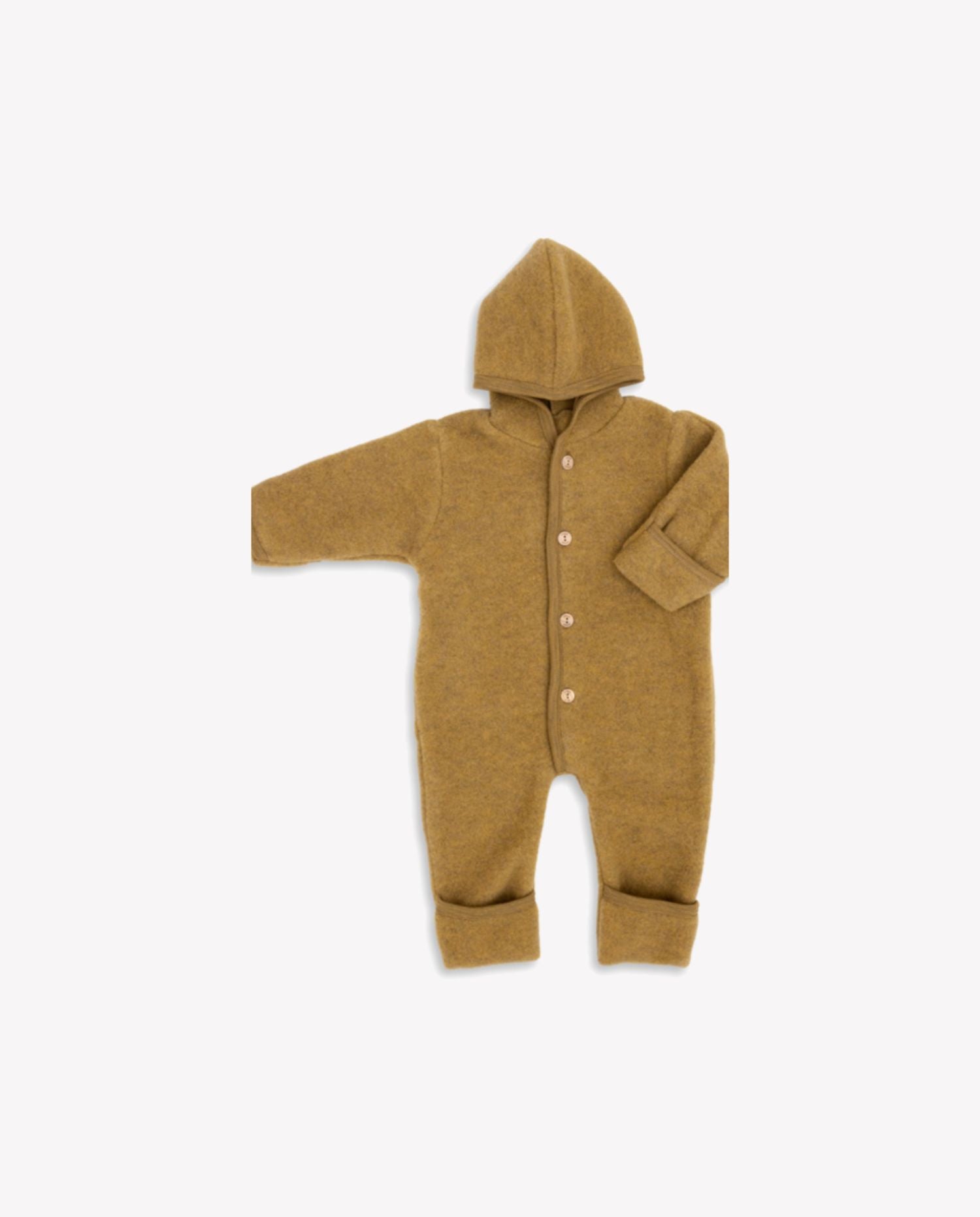 Felted Wool Babysuit - Hooded
