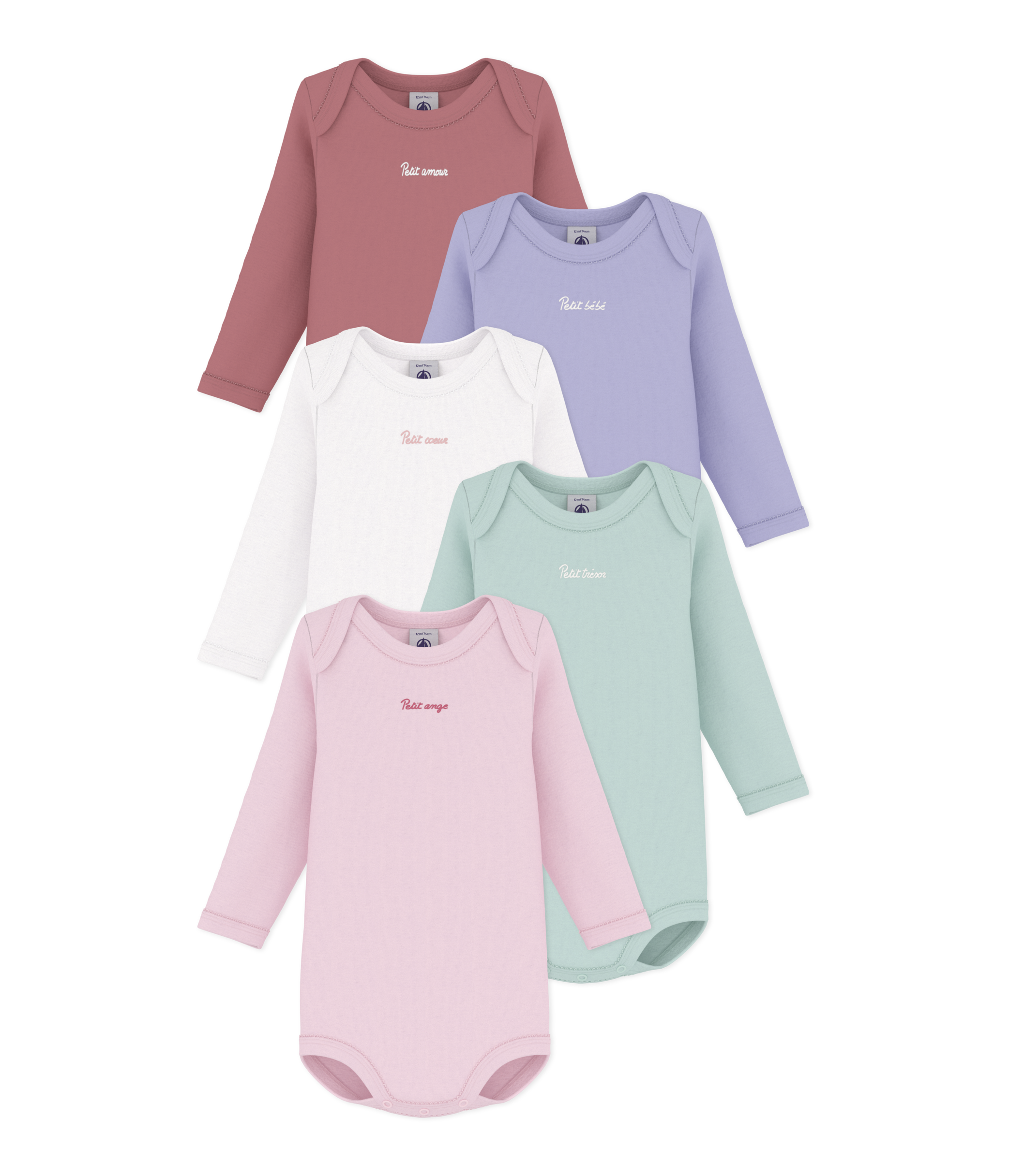 5-pak langærmet body