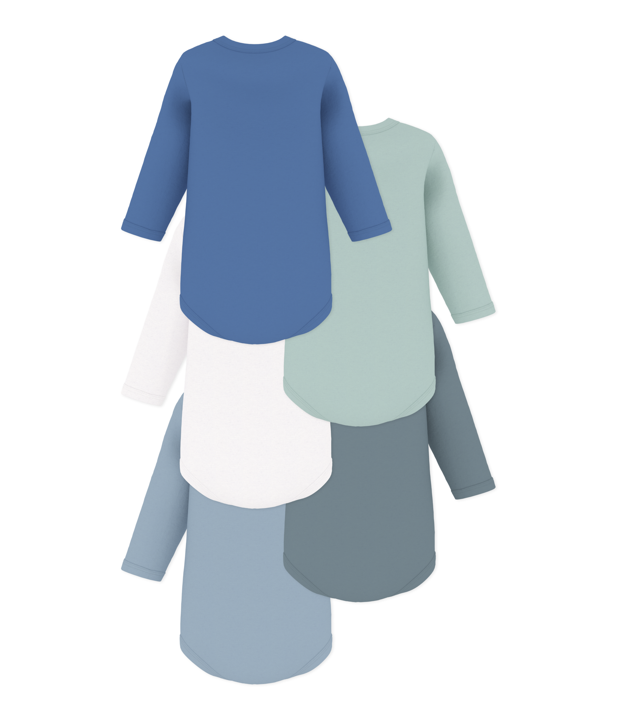 5-pak langærmet body