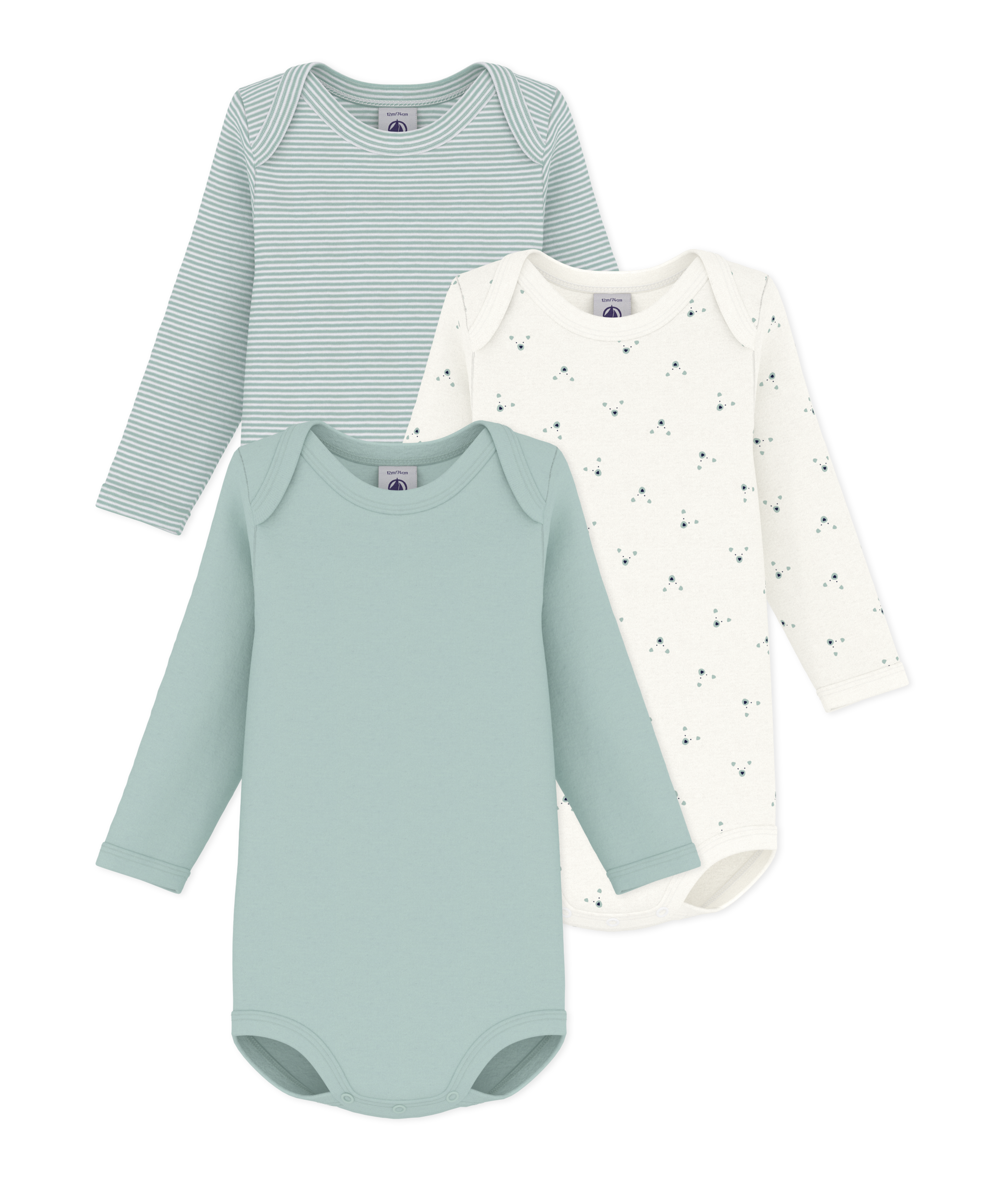 3-pak langærmet body
