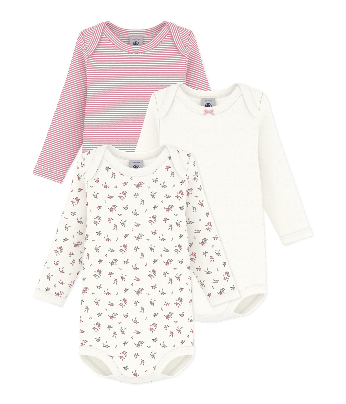 3-pak langærmet body