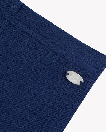 Navy Ribbed Lace Leggings - CO LABEL