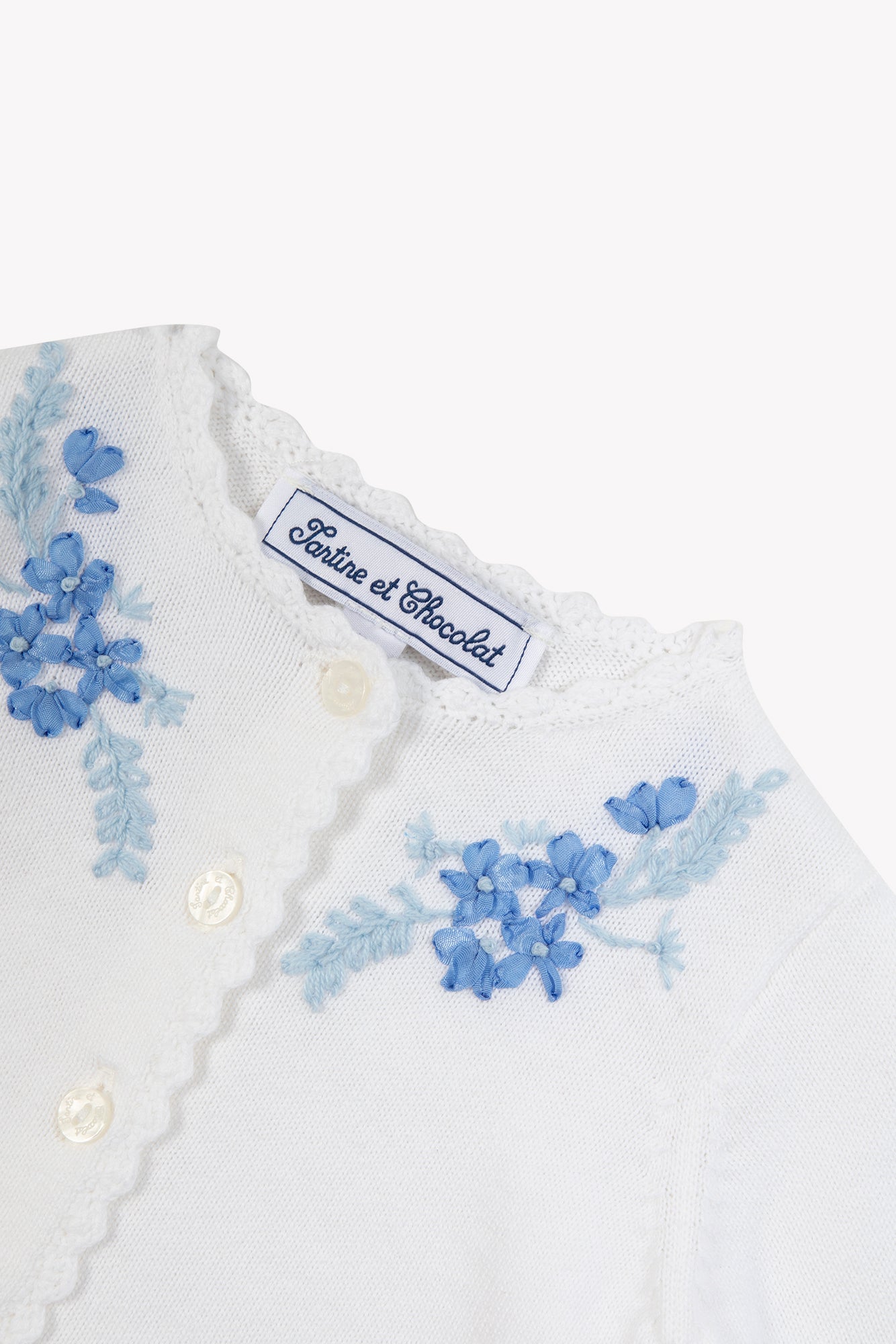 Cardigan m. Broderi