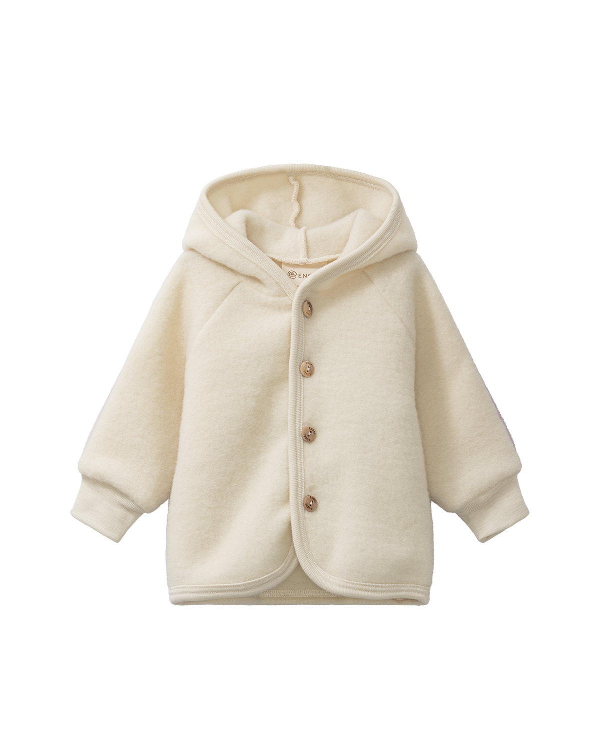 Boiled Wool Baby Jacket with Hood