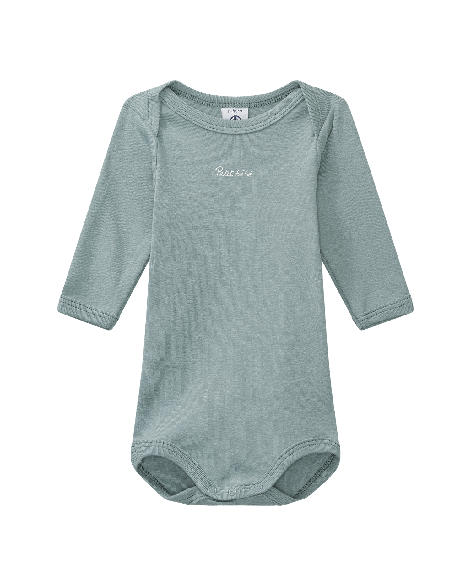 Long-sleeved bodysuit "bébé", green