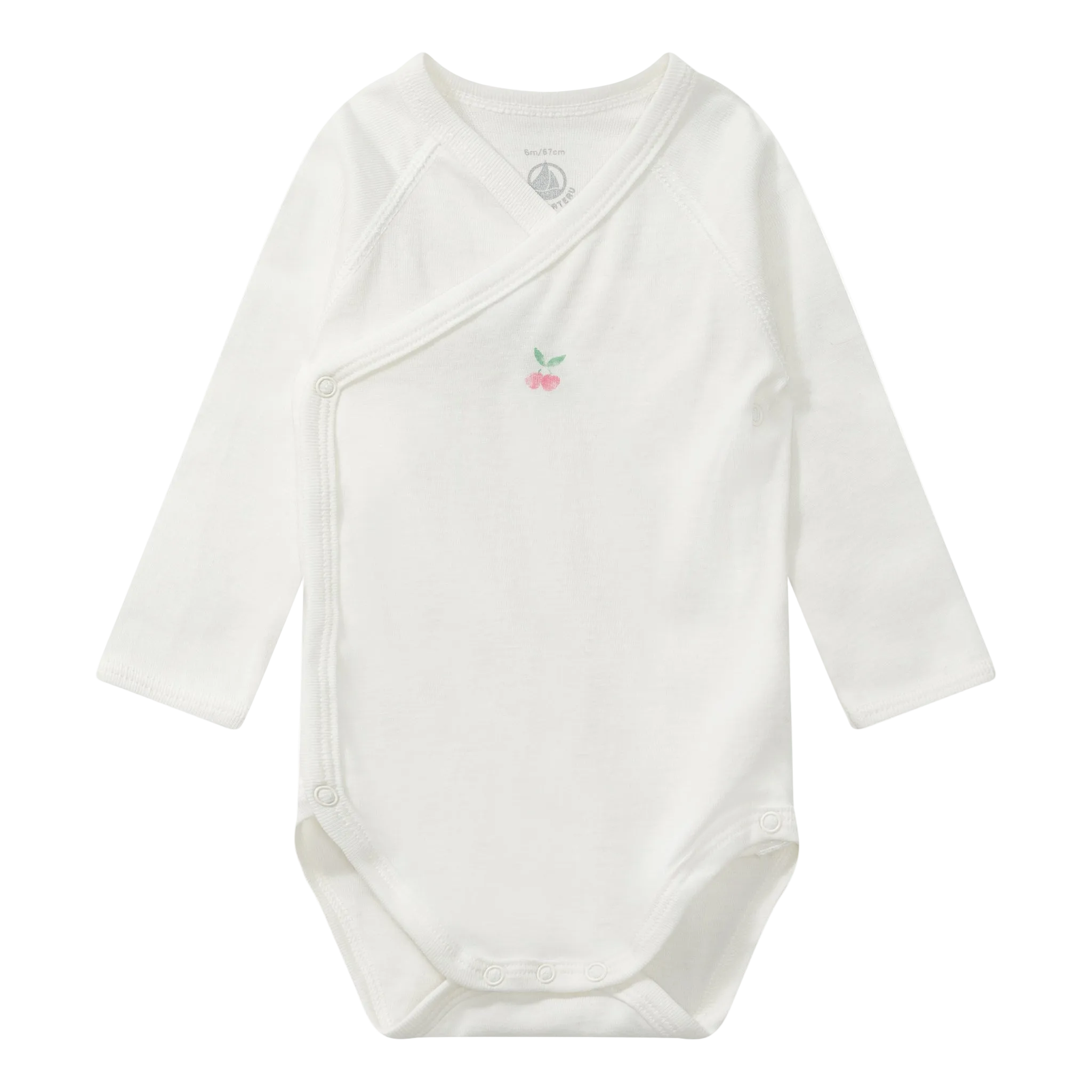 Pakke med 5 crossover langærmet body - Cherry
