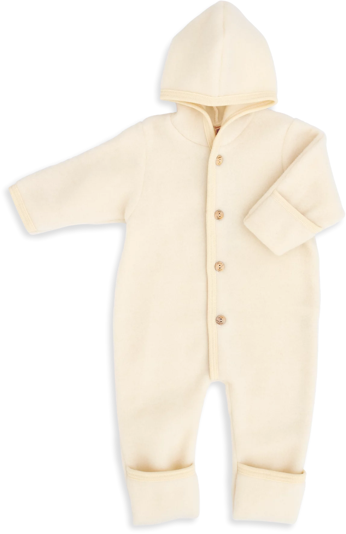 Felted Wool Babysuit - Hooded
