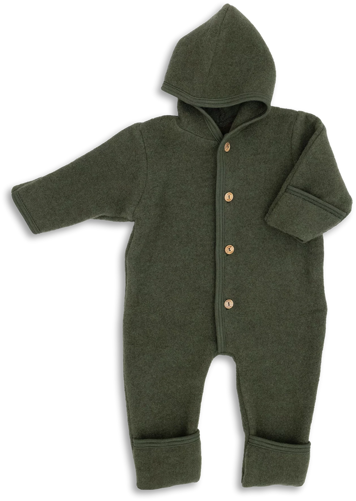 Felted Wool Babysuit - Hooded