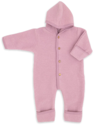 Felted Wool Babysuit - Hooded