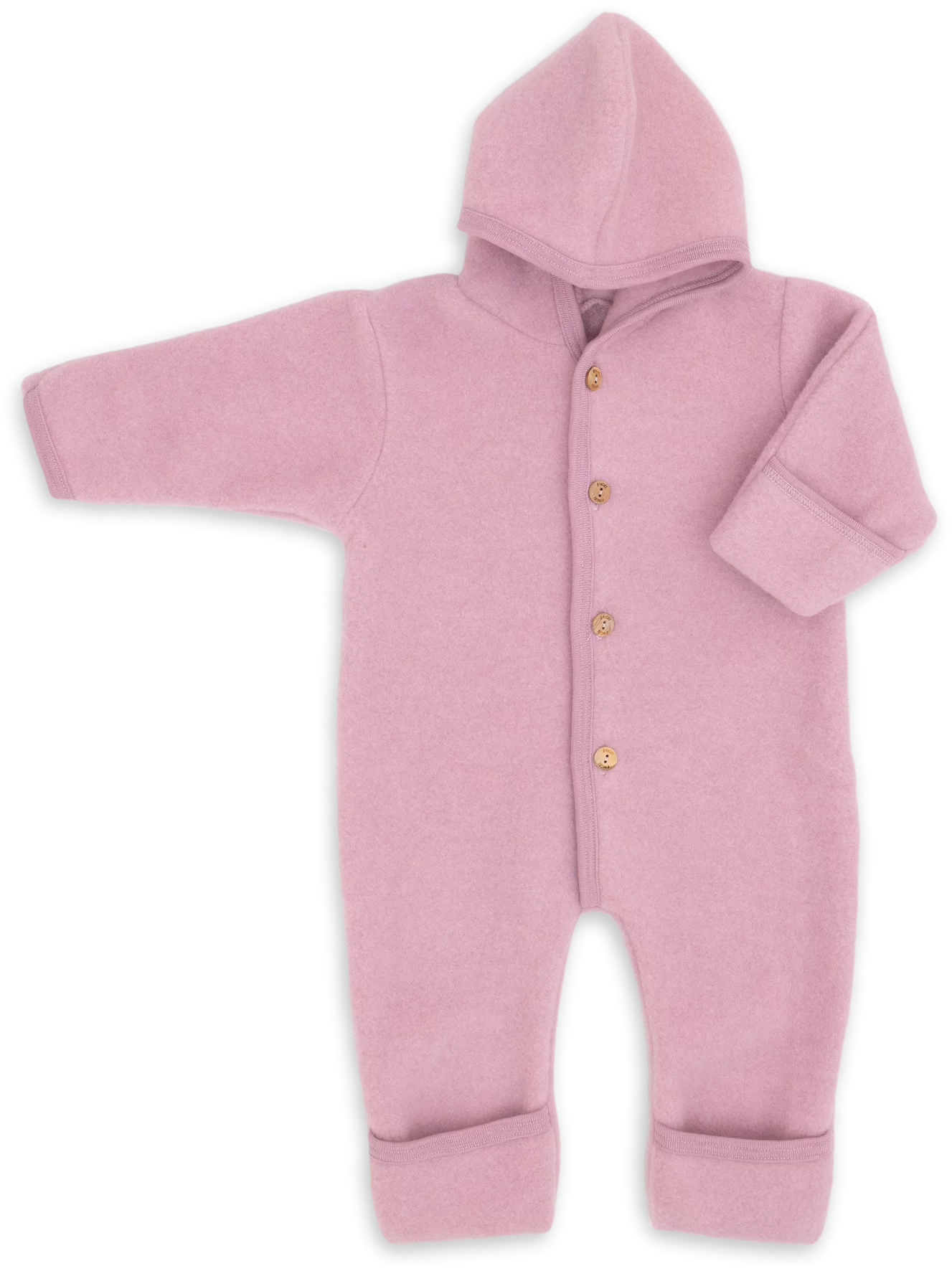 Felted Wool Babysuit - Hooded