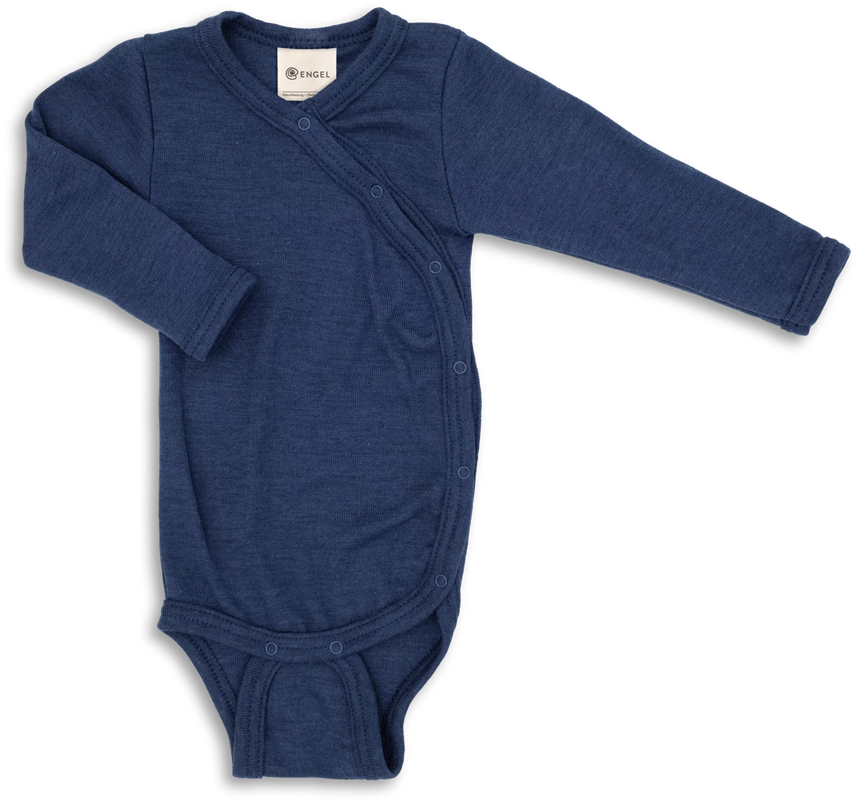 Wool Silk Wrap Bodysuit, Long Sleeve