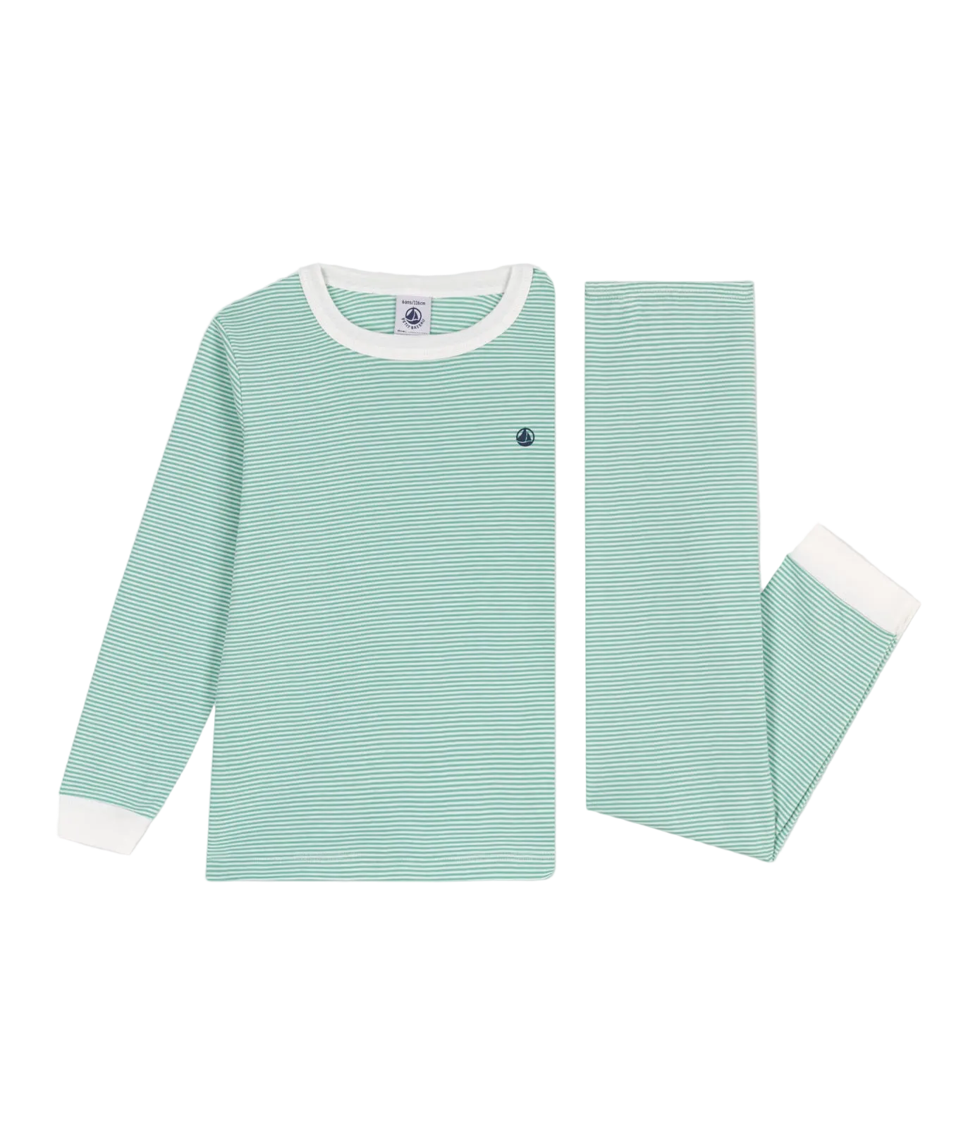 Grøn stribe lang Pyjama Set