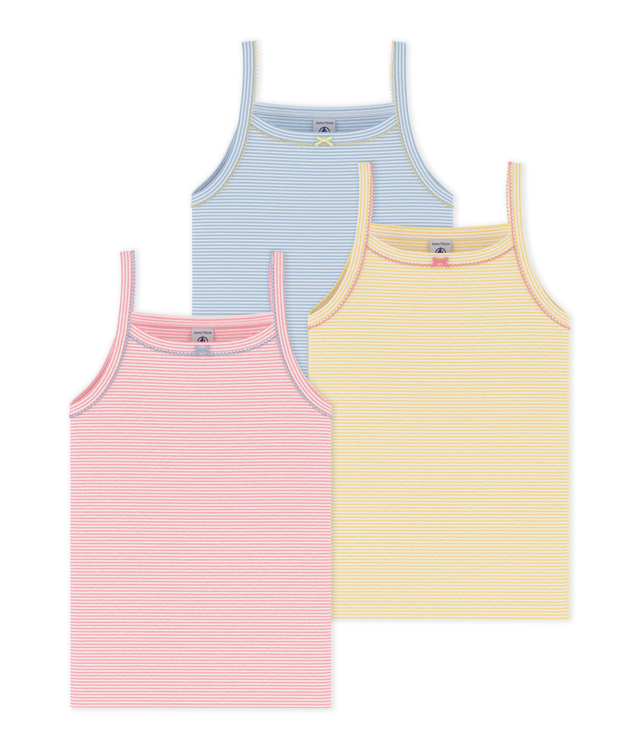 3-pakke stribede undertrøjer