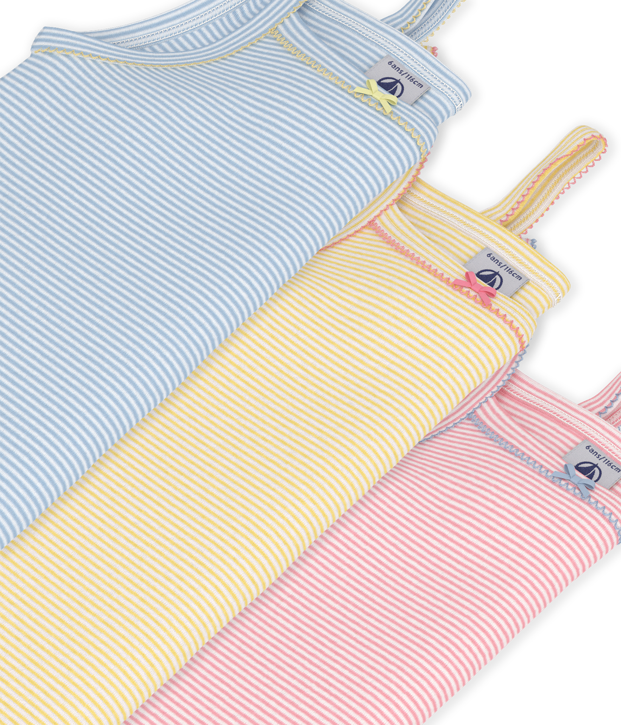 3-pack striped tank tops