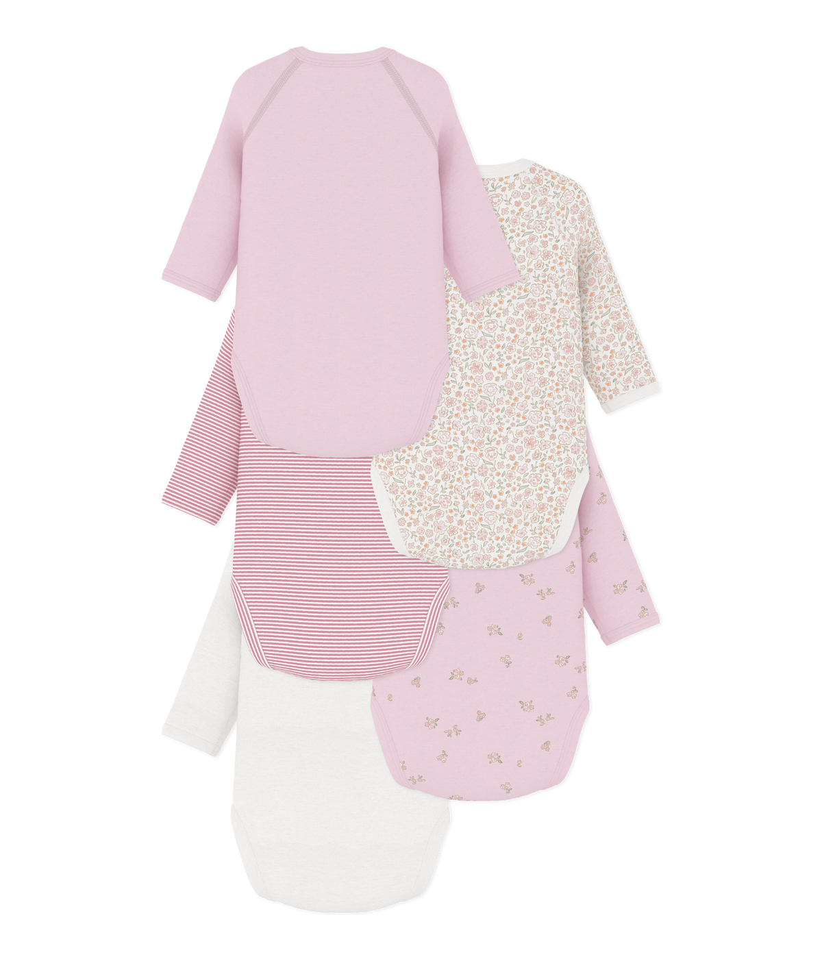 5-pak langærmet crossover body