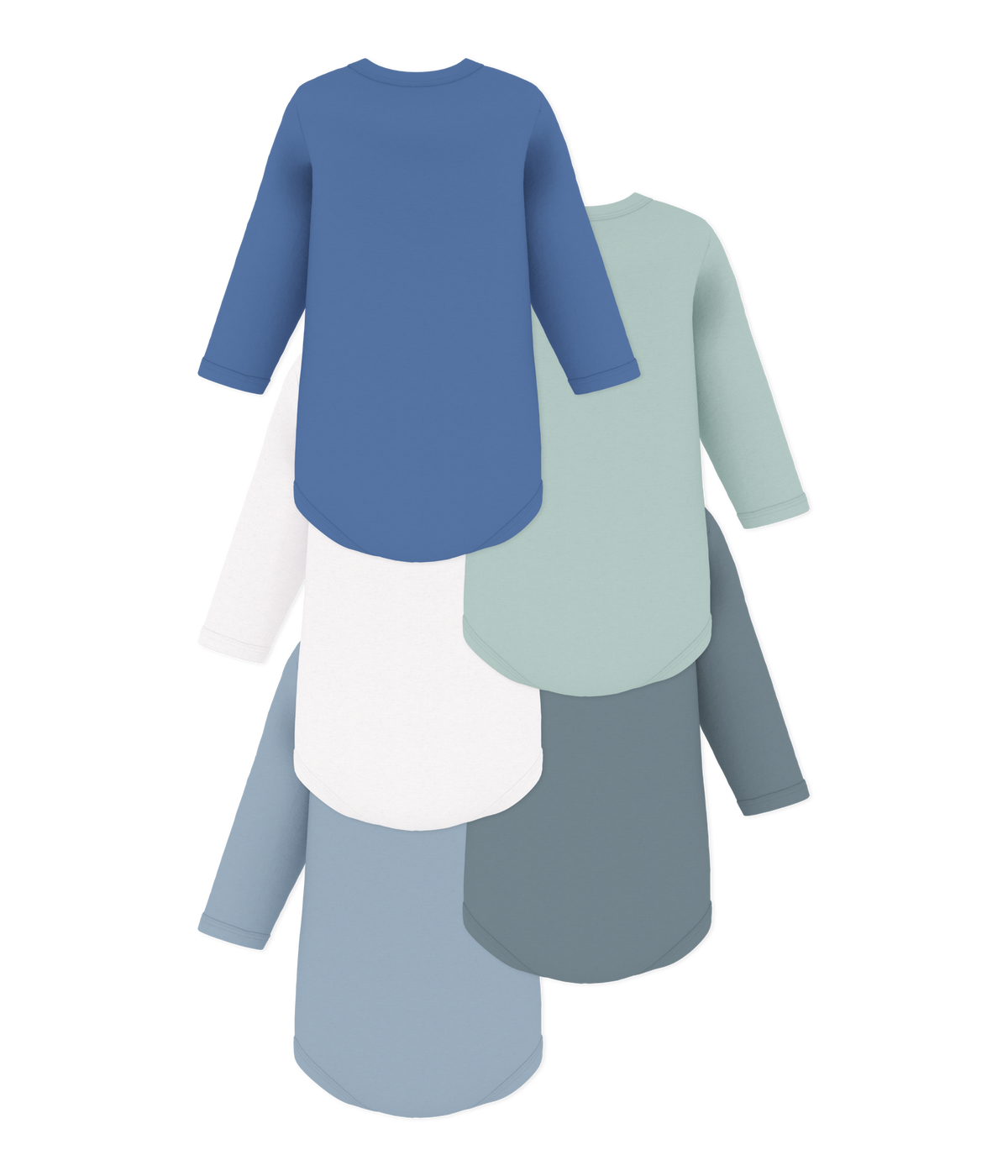 5-pak langærmet body