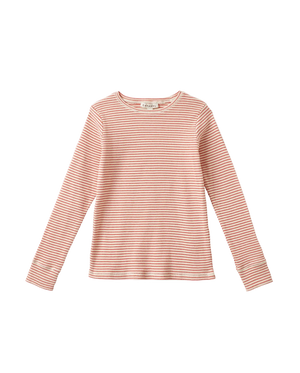 Kishon Kids Tee i Redcurrant / Cream fra CARAMEL, forfra