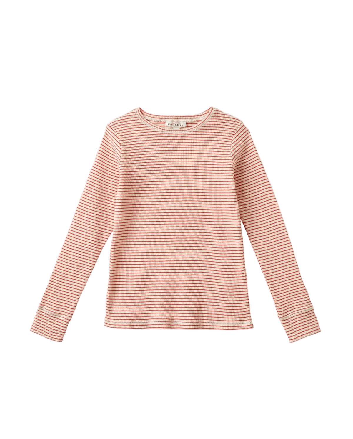 Kishon Kids Tee i Redcurrant / Cream fra CARAMEL, forfra