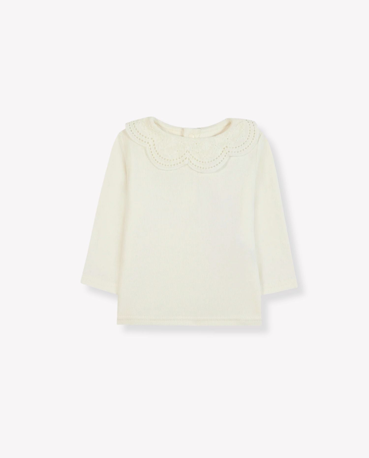 Lace - Collar Rib T-shirt - CO LABEL