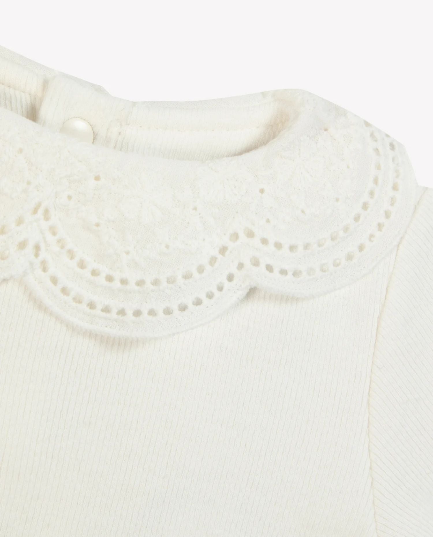 Lace - Collar Rib T-shirt - CO LABEL