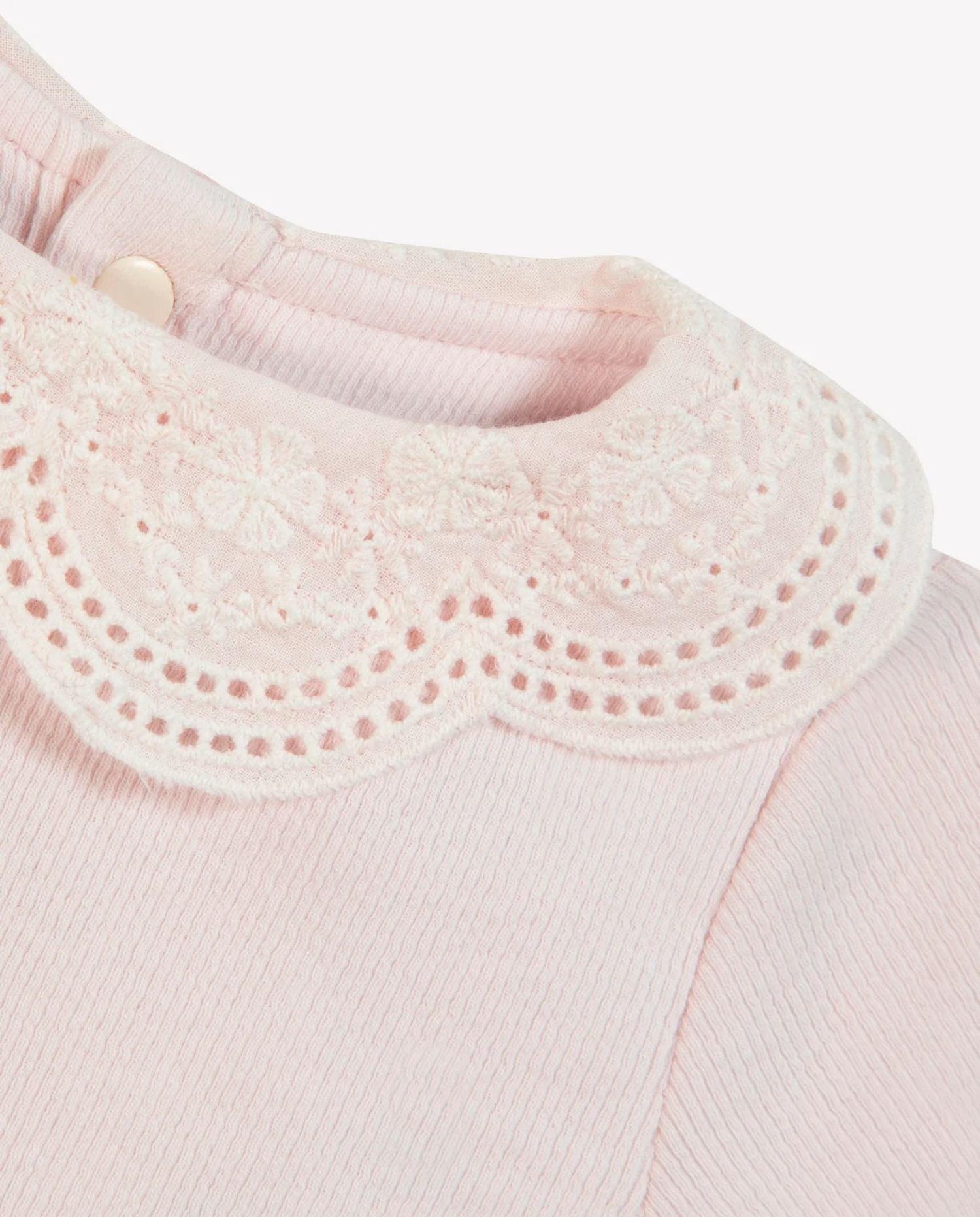 Lace - Collar Rib T-shirt - CO LABEL