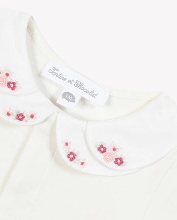 Petal‑Collar Baby Bodysuit