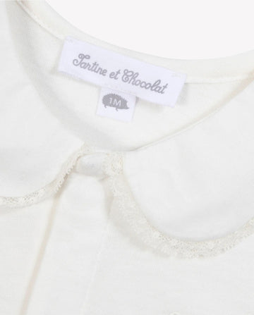 Ruffled-Collar Bodysuit