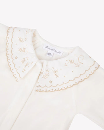 Embroidered Velour Pyjama