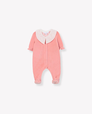 Embroidered Velour Pyjama
