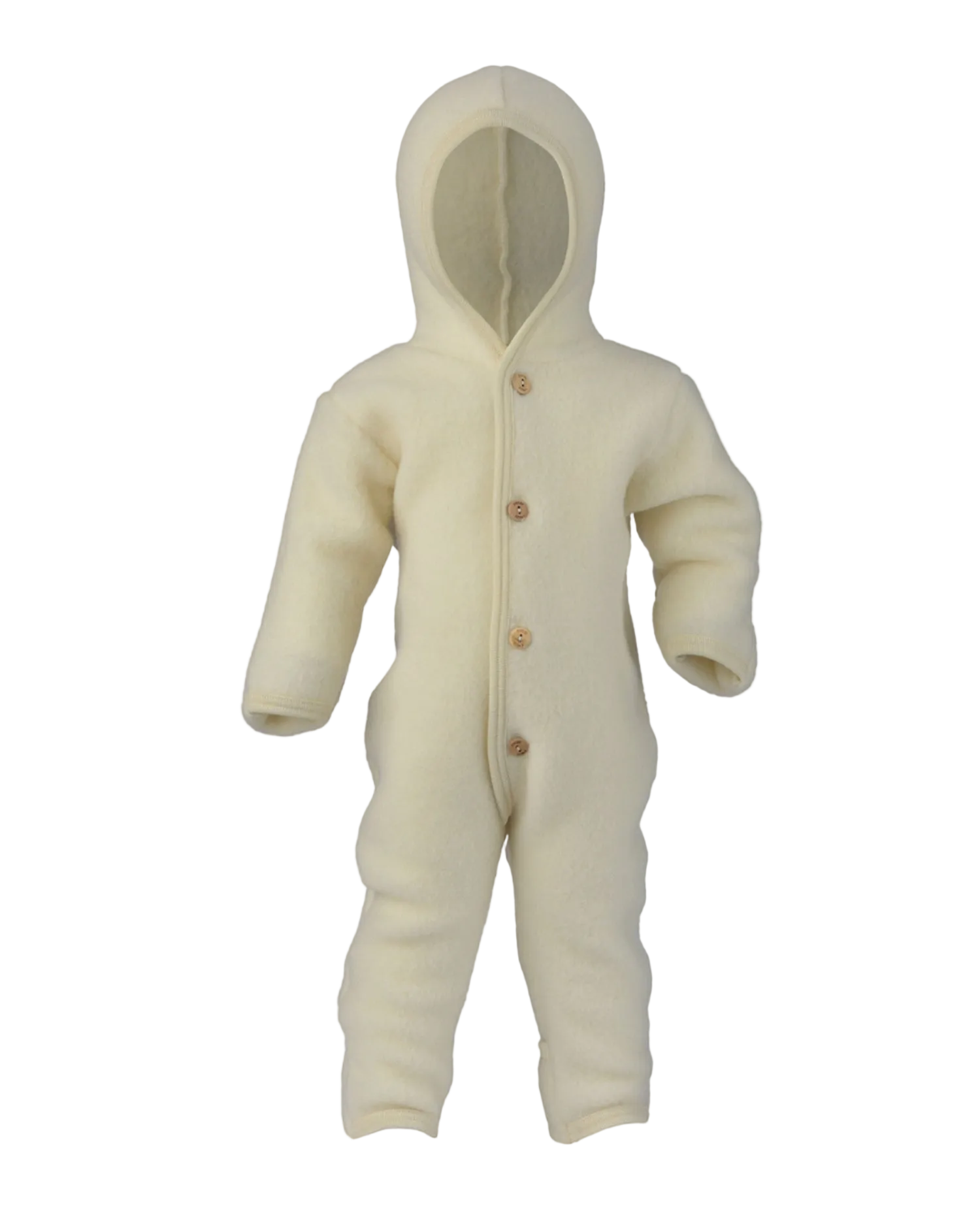 Felted Wool Babysuit - Hooded