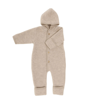 Felted Wool Babysuit - Hooded