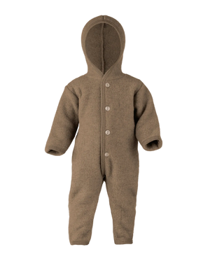 Felted Wool Babysuit - Hooded