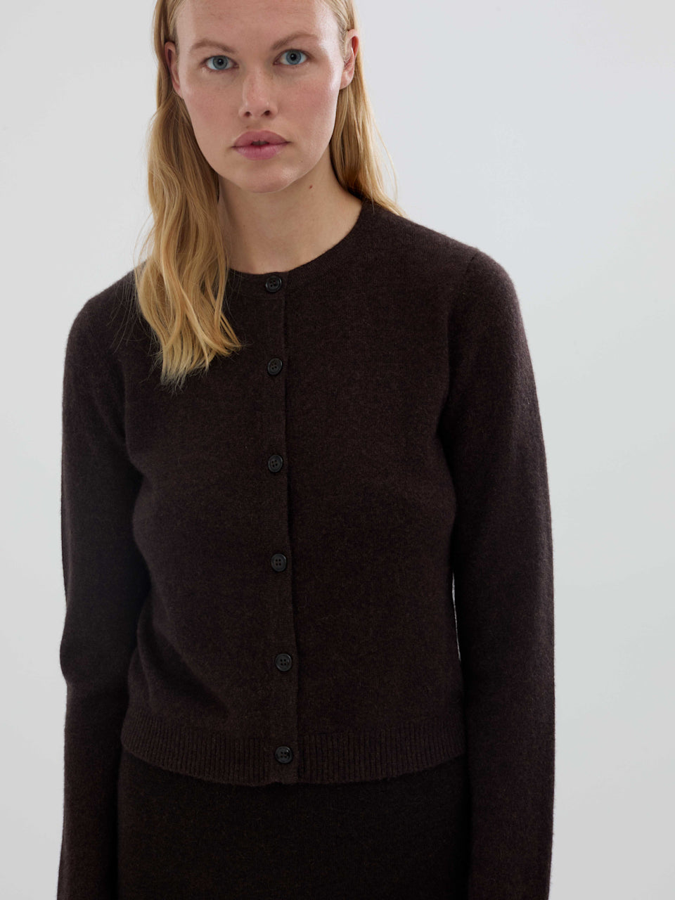 Women's O-Cardigan – Black Truffle