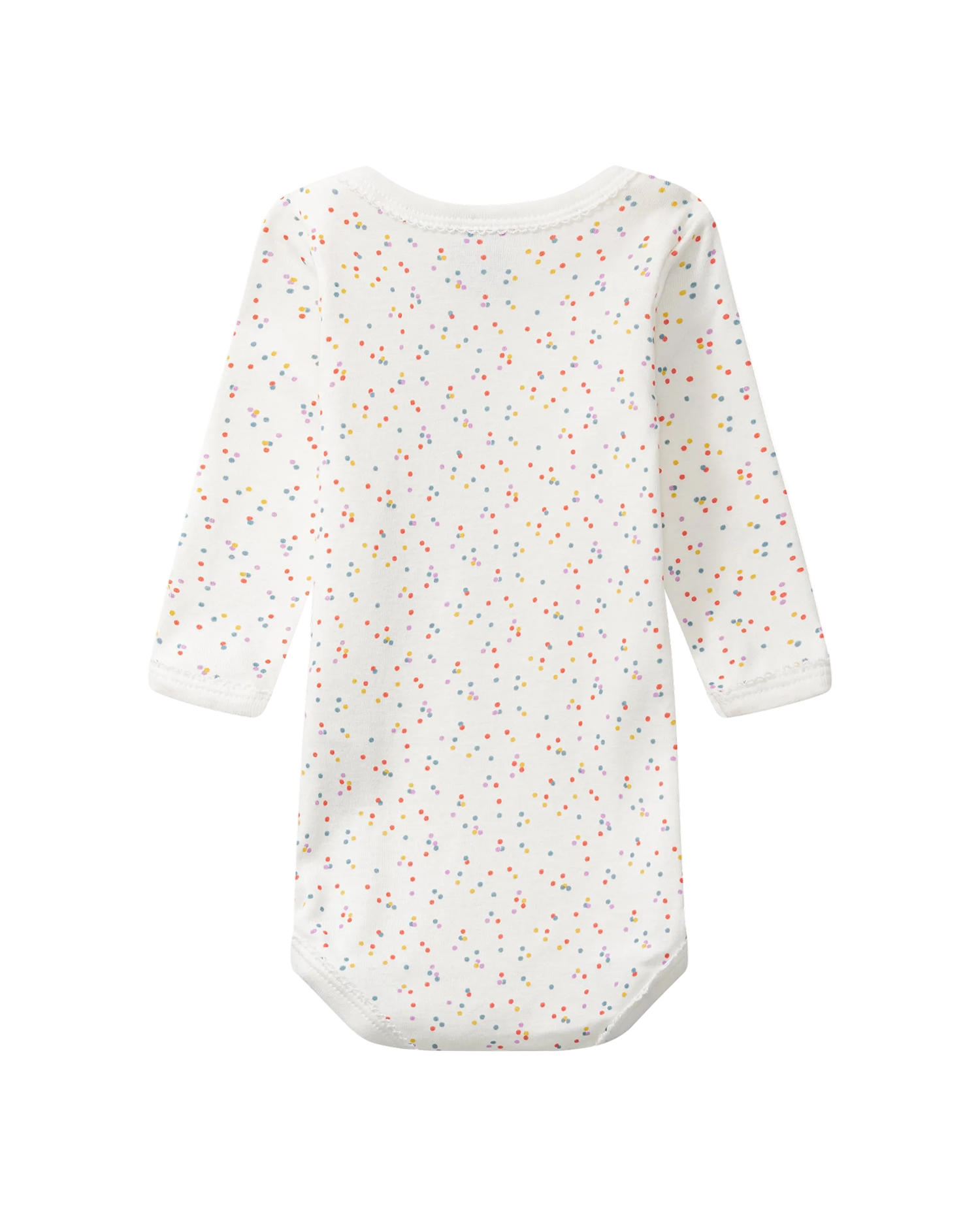 Langærmet body - multifarvet prikker