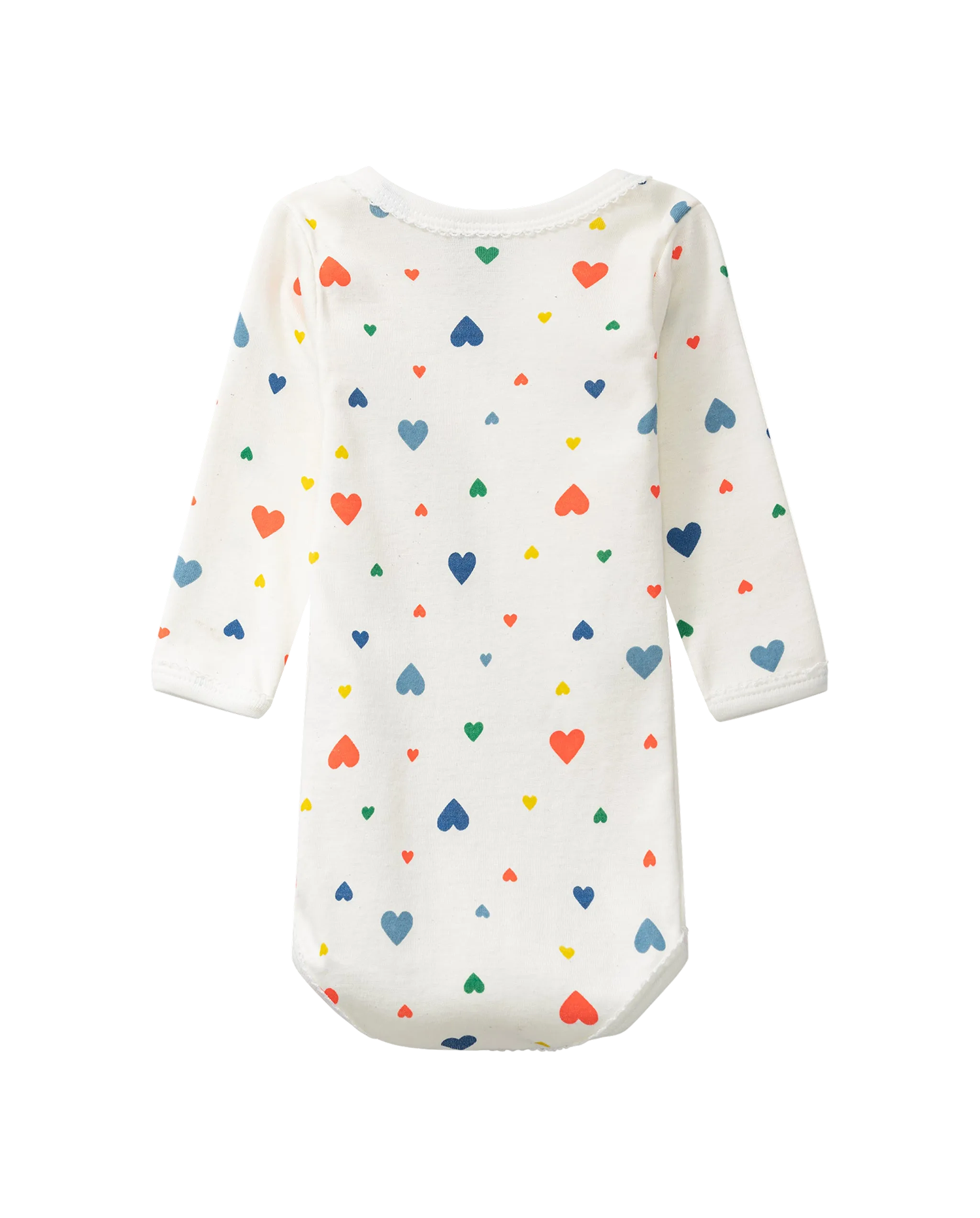 Langærmet body - multifarvet hjerter