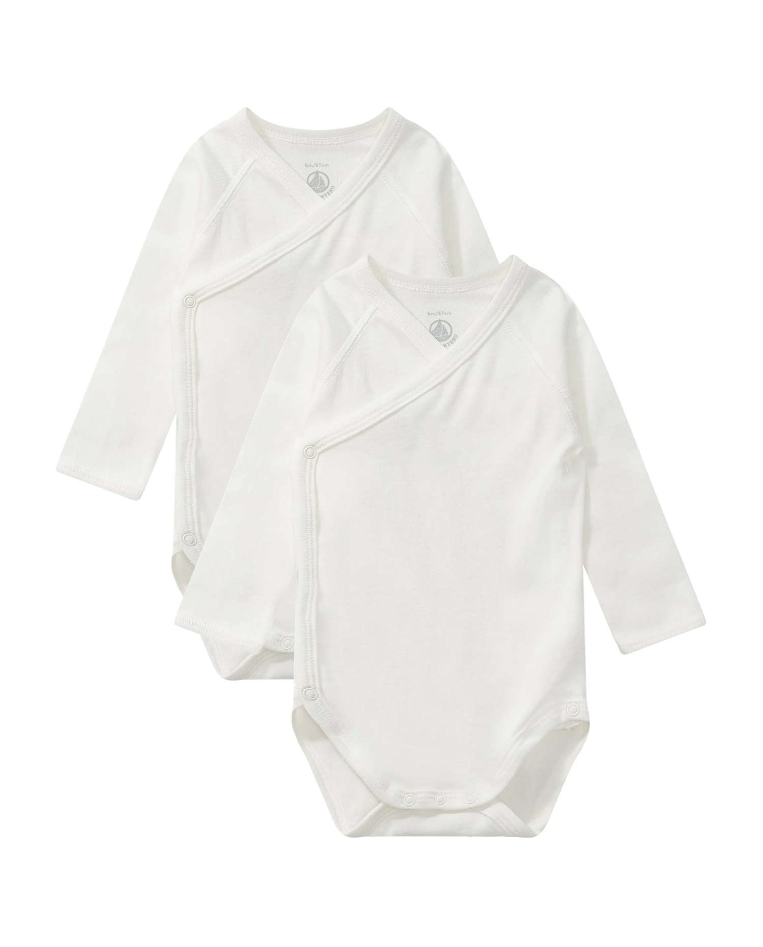 2-pakke langærmet crossover body