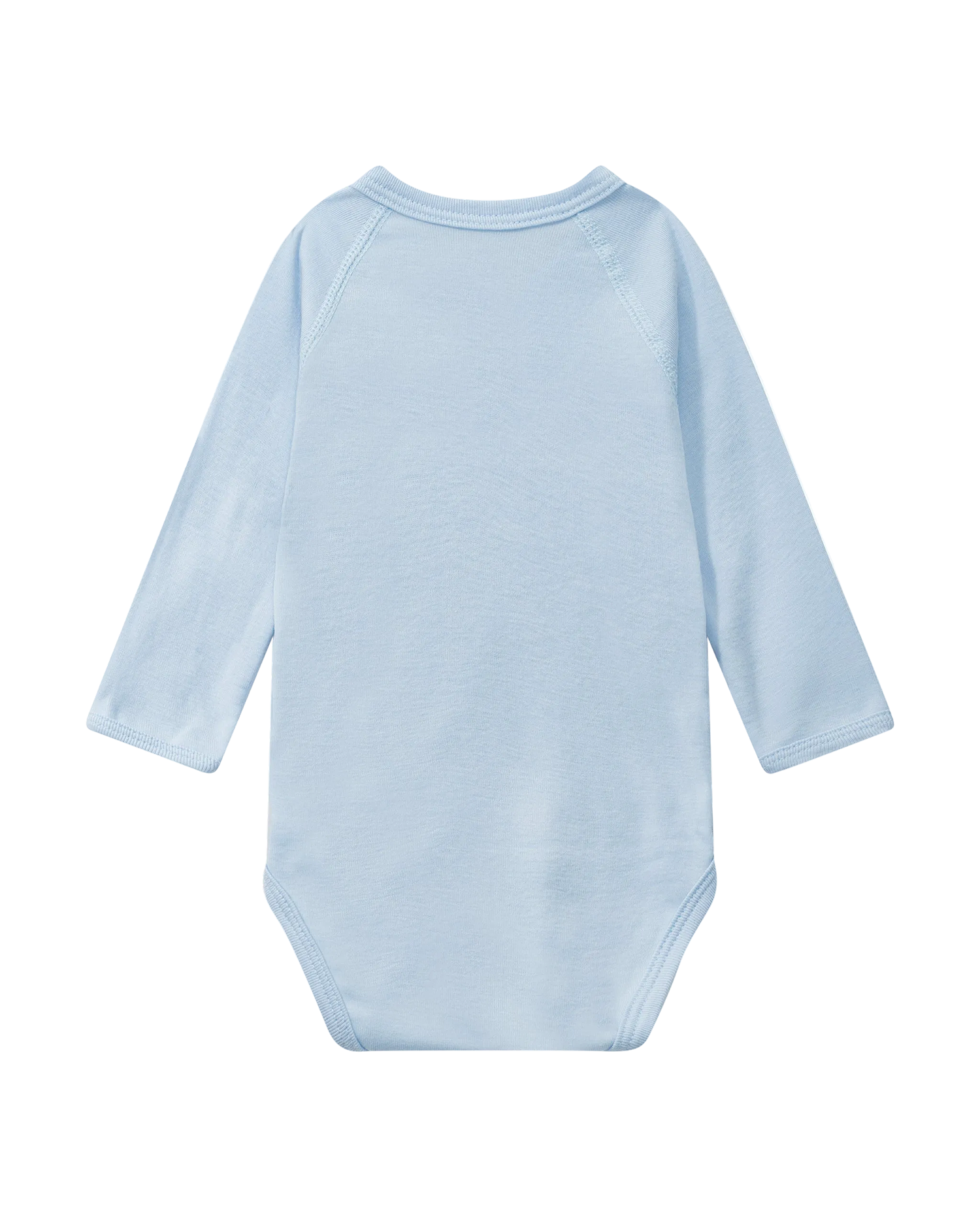 Langærmet crossover body - blå