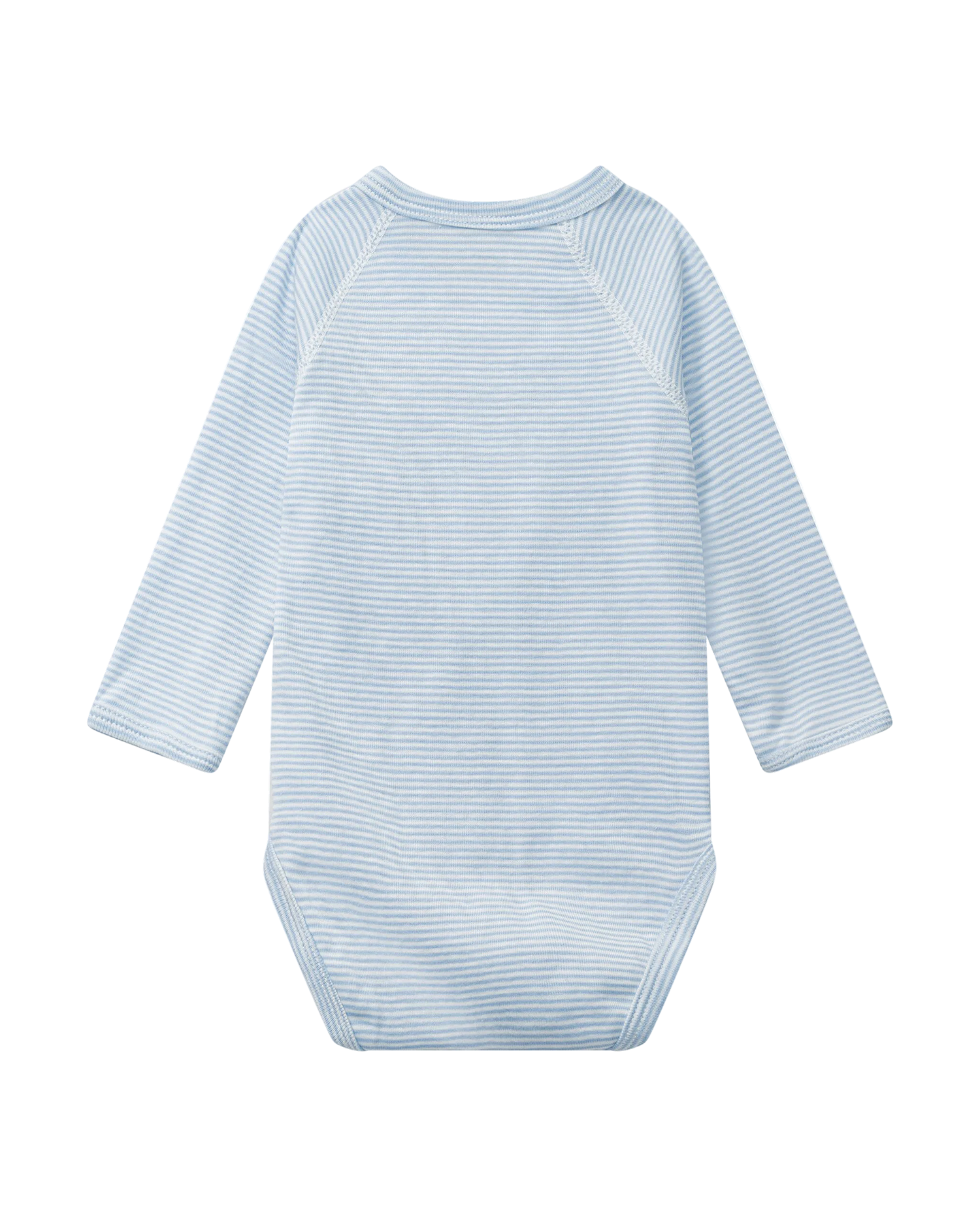 Langærmet crossover body - blå