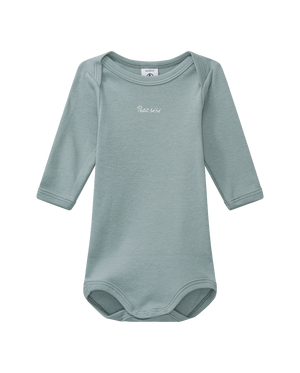 Long-sleeved bodysuit "bébé", green