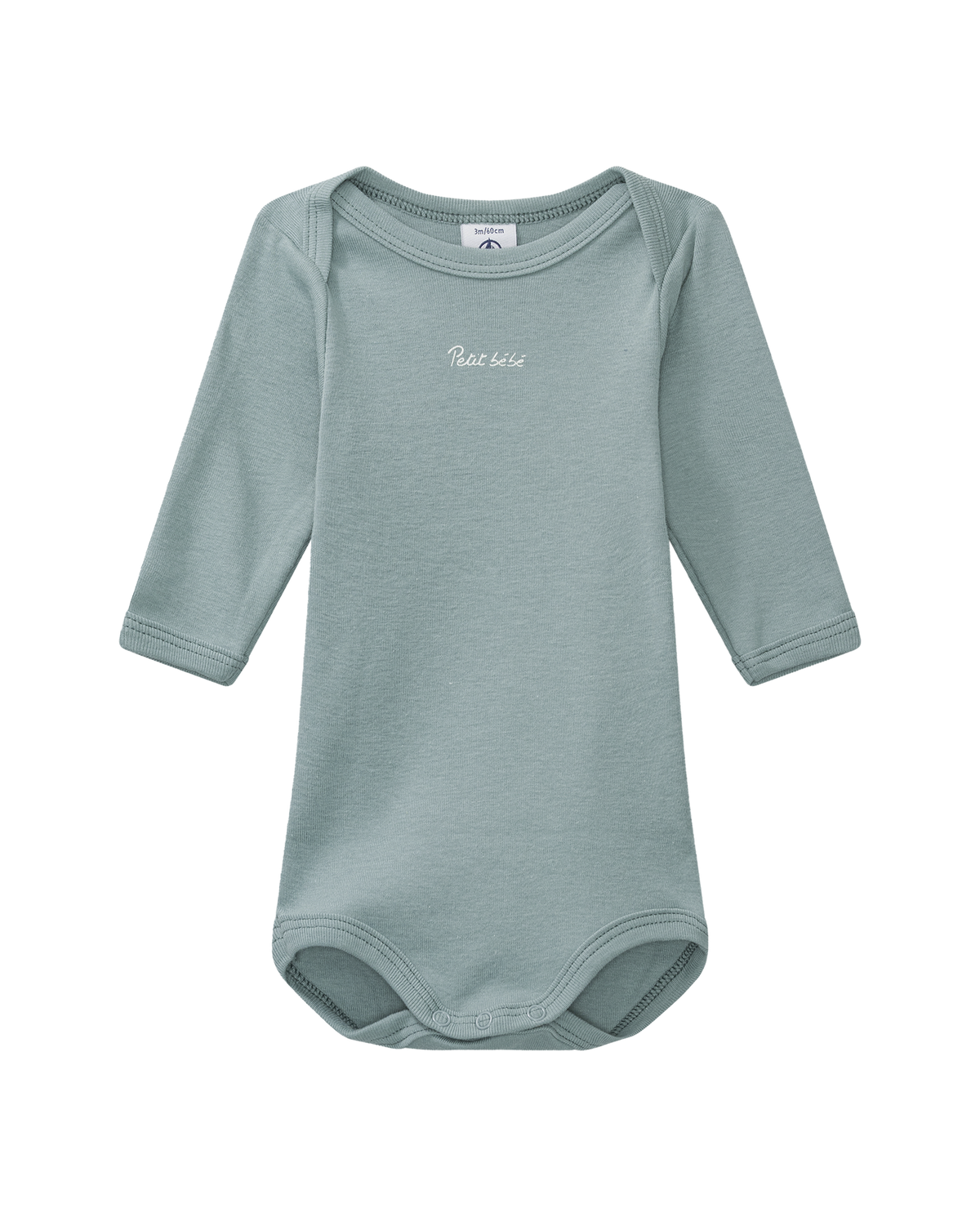 Long-sleeved bodysuit "bébé", green